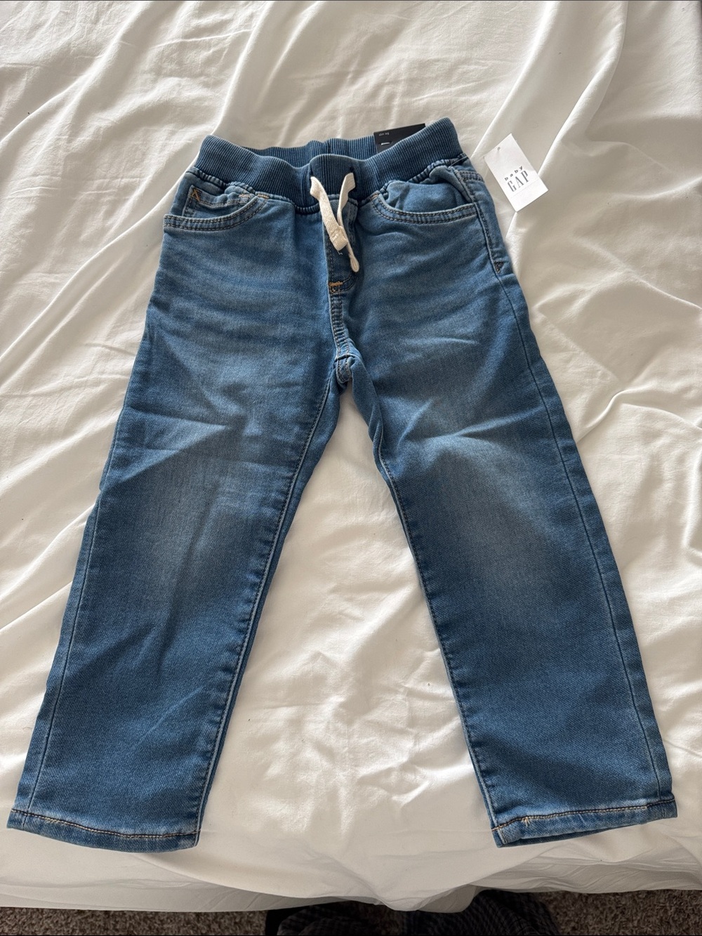 NWT GAP Toddler Size 3 T Medium Blue Pull-On Stretch Slim Leg Jeans
